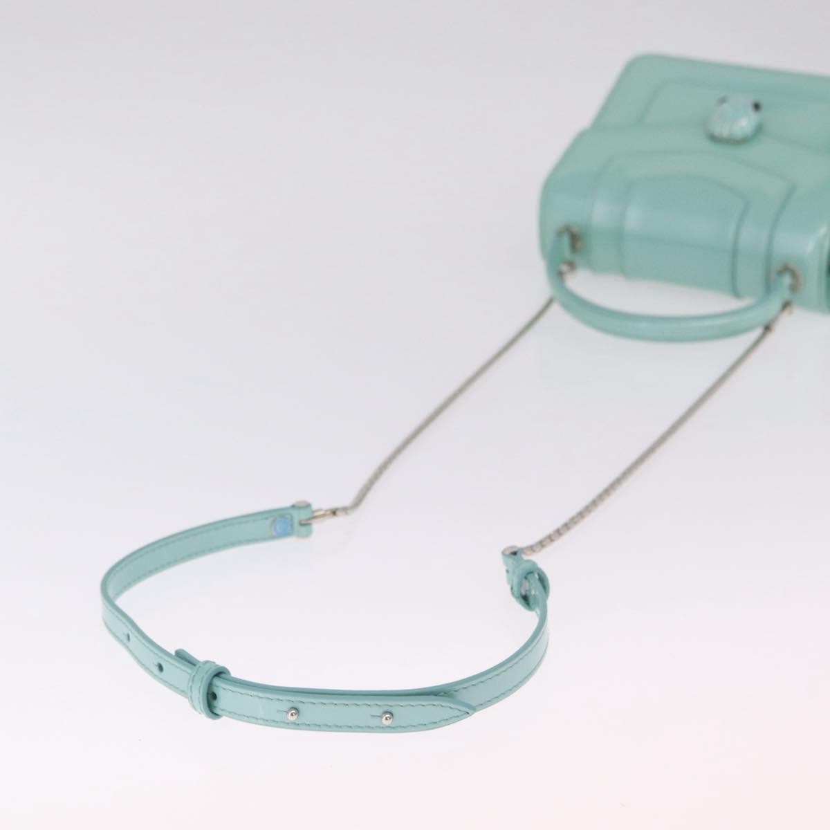 Bvlgari Serpenti Forever Top Handle Patent Green Patent_Leather Handbag (Pre-Owned)