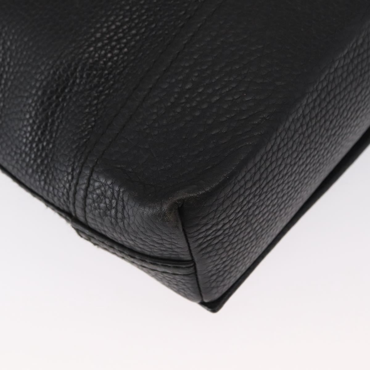 Bally Vintage Leather Black Leather Shoulder Bag Bag (Pre-Owned)