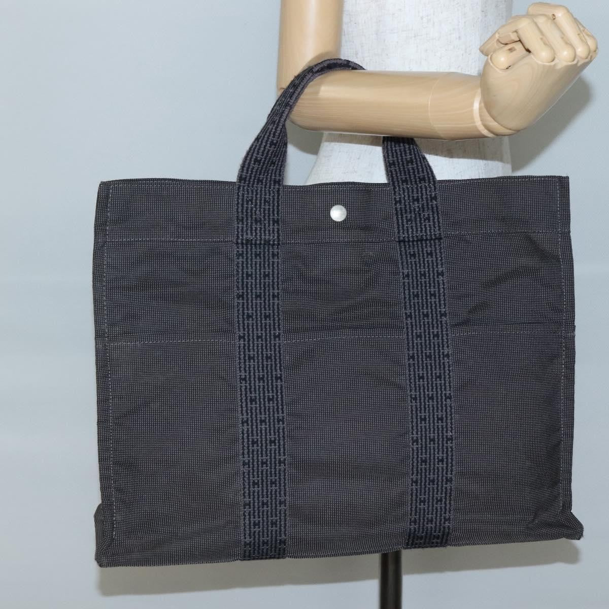 Hermes Fourre-Tout Herline Fourre-Tout Herline Gray Canvas Bag (Pre-Owned)