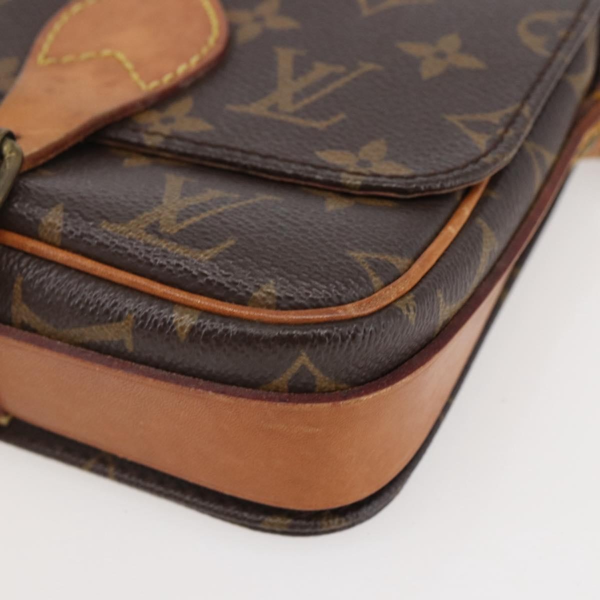 Louis Vuitton Cartouchiere Monogram Canvas Brown Canvas Shoulder Bag Bag (Pre-Owned)