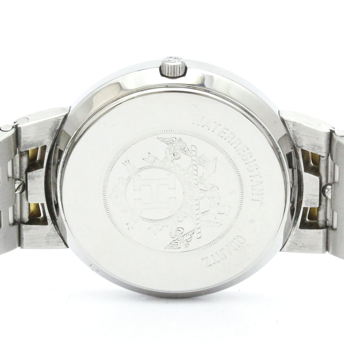 Hermes Sellier Quartz Stainless Steel And Plated Metal Watch (Pre-Owned)