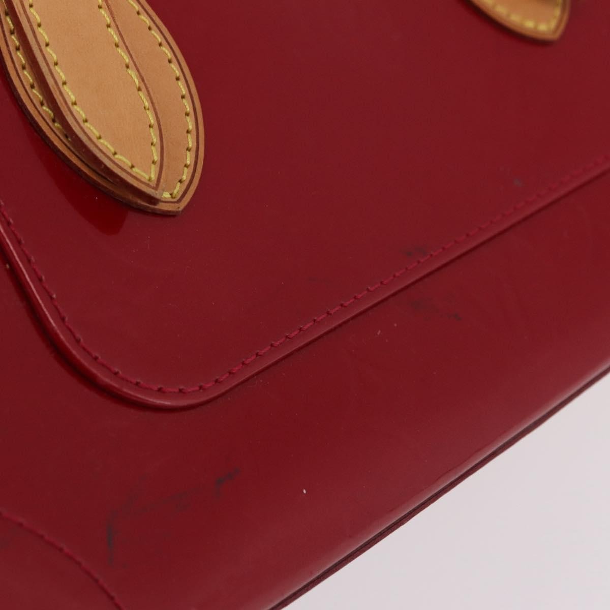 Louis Vuitton Rosewood Avenue Monogram Vernis Red Patent_Leather Handbag (Pre-Owned)