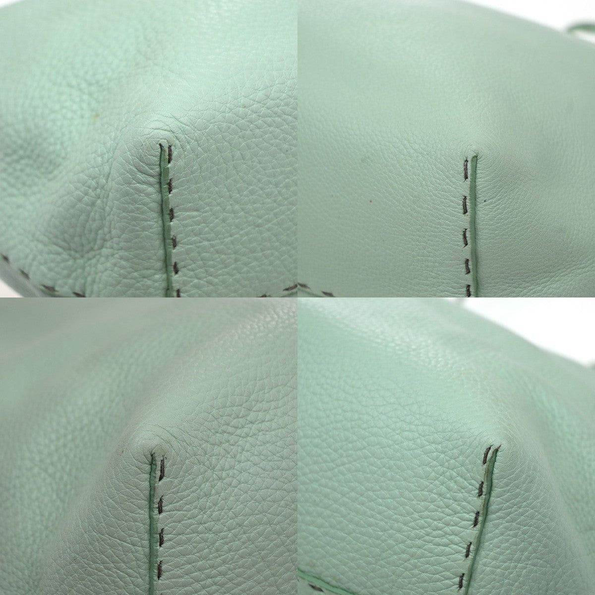 Fendi Roll Tote Selleria Leather Green Leather Tote Bag Bag (Pre-Owned)
