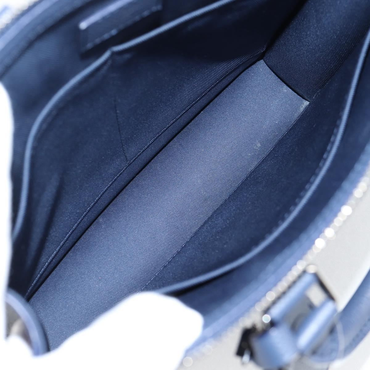 Louis Vuitton Sac Plat Zipped Limited Edition Monogram Ink Watercolor Leather Blue Canvas Handbag (Pre-Owned)