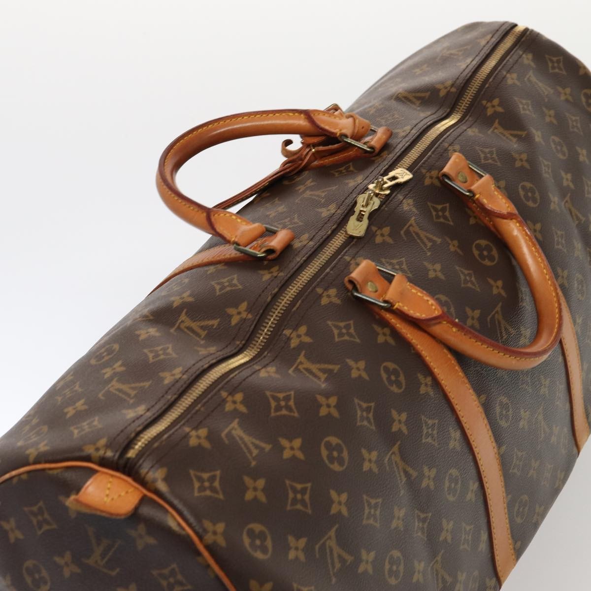 Louis Vuitton Keepall Monogram Canvas Brown Canvas Travel Bag Bag (Pre-Owned)