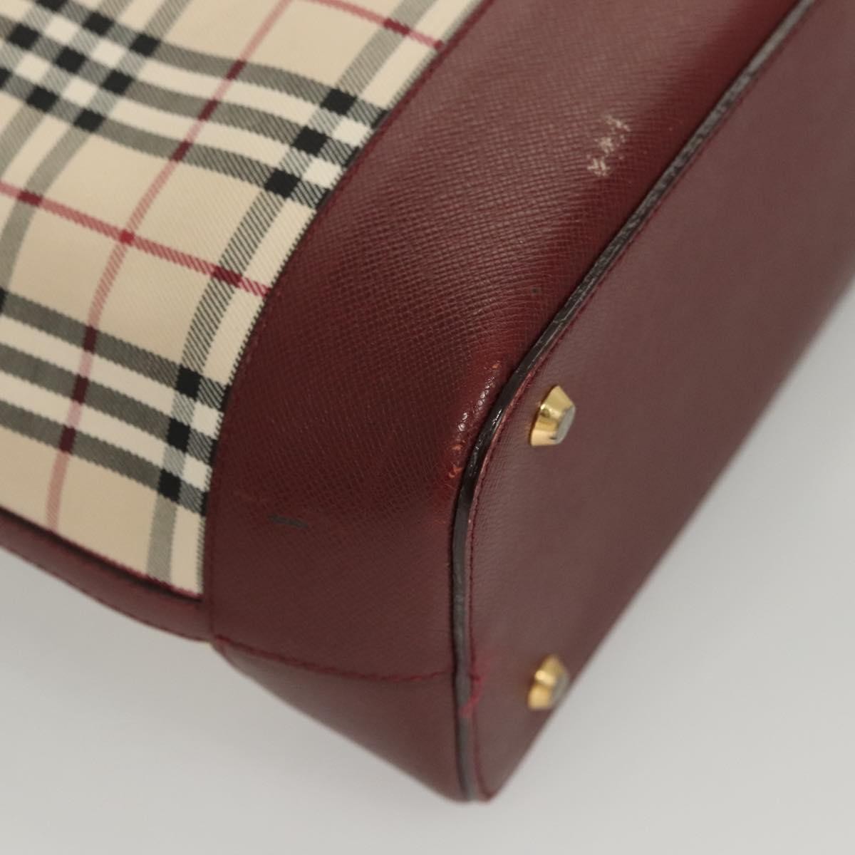 Burberry Nova Check Nova Check Canvas And Leather Beige Canvas Handbag (Pre-Owned)
