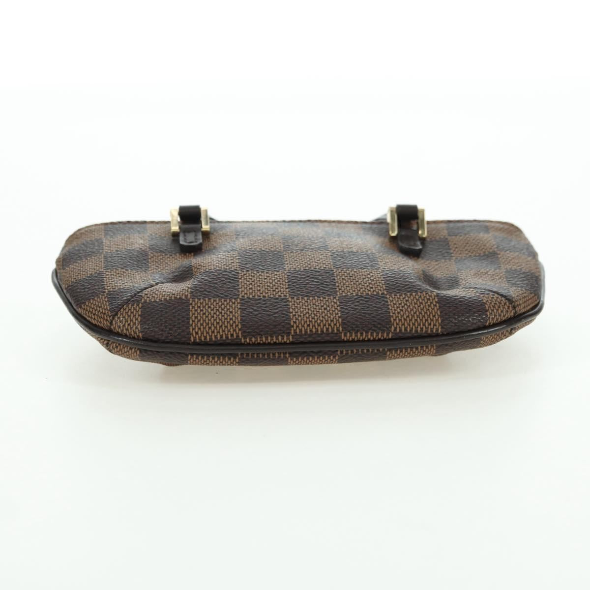 Louis Vuitton Manosque Pochette Damier Ebene Brown Canvas Clutche & Pouche Bag (Pre-Owned)