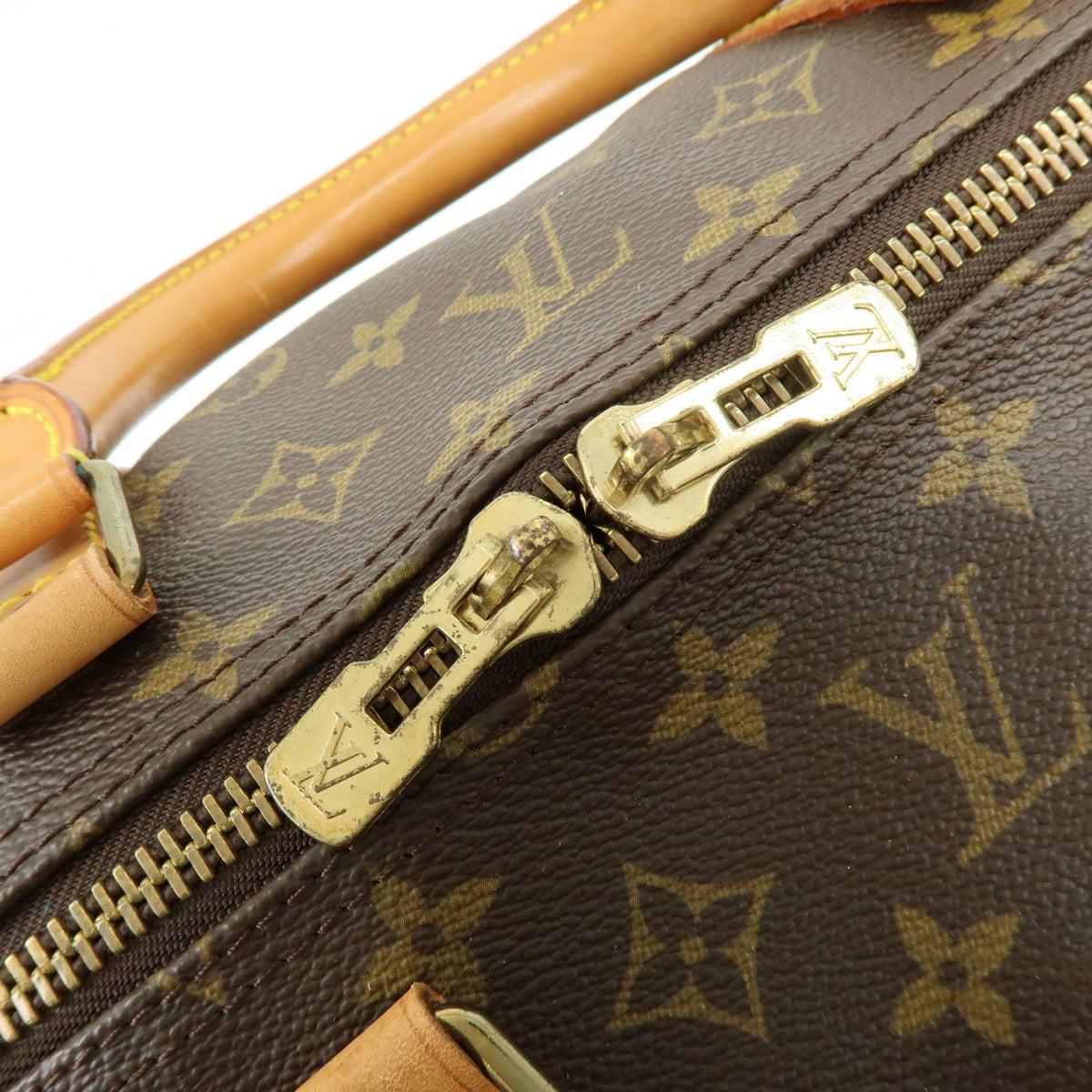 Louis Vuitton Keepall Bandouliere Monogram Canvas Brown Canvas Travel Bag Bag (Pre-Owned)