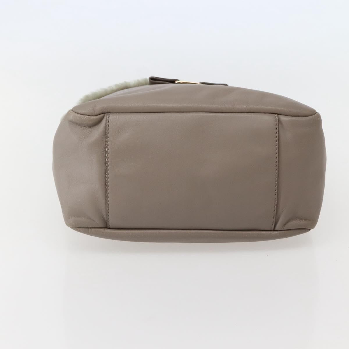 Salvatore Ferragamo Vala Leather Beige Leather Bag (Pre-Owned)