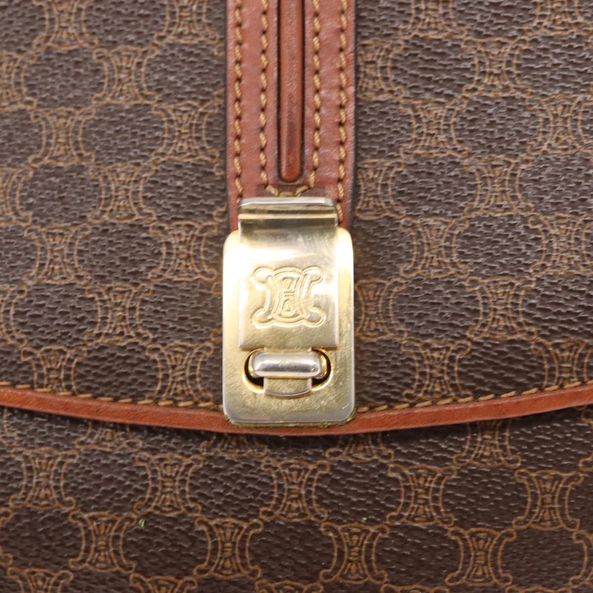 Celine Vintage Canvas Brown Canvas Shoulder Bag Bag (Pre-Owned)