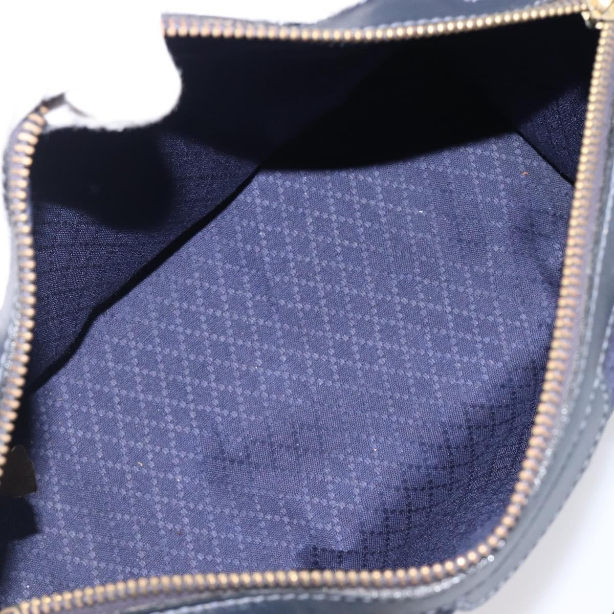 Gucci Vintage Web Boston Gg Canvas Navy Canvas Handbag (Pre-Owned)