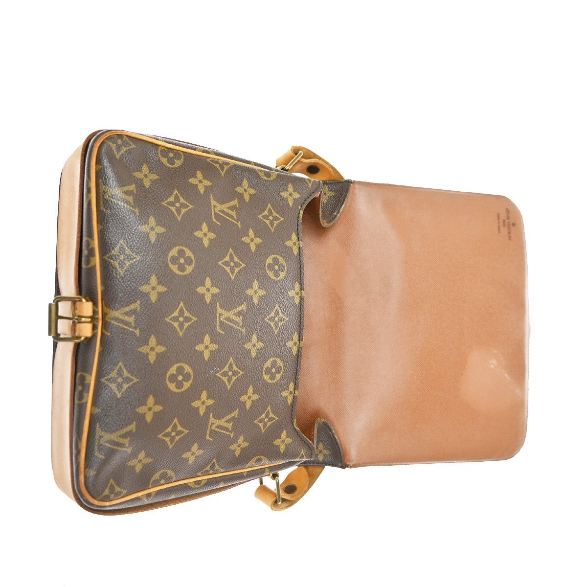Louis Vuitton Cartouchiere Monogram Canvas Brown Canvas Shoulder Bag Bag (Pre-Owned)