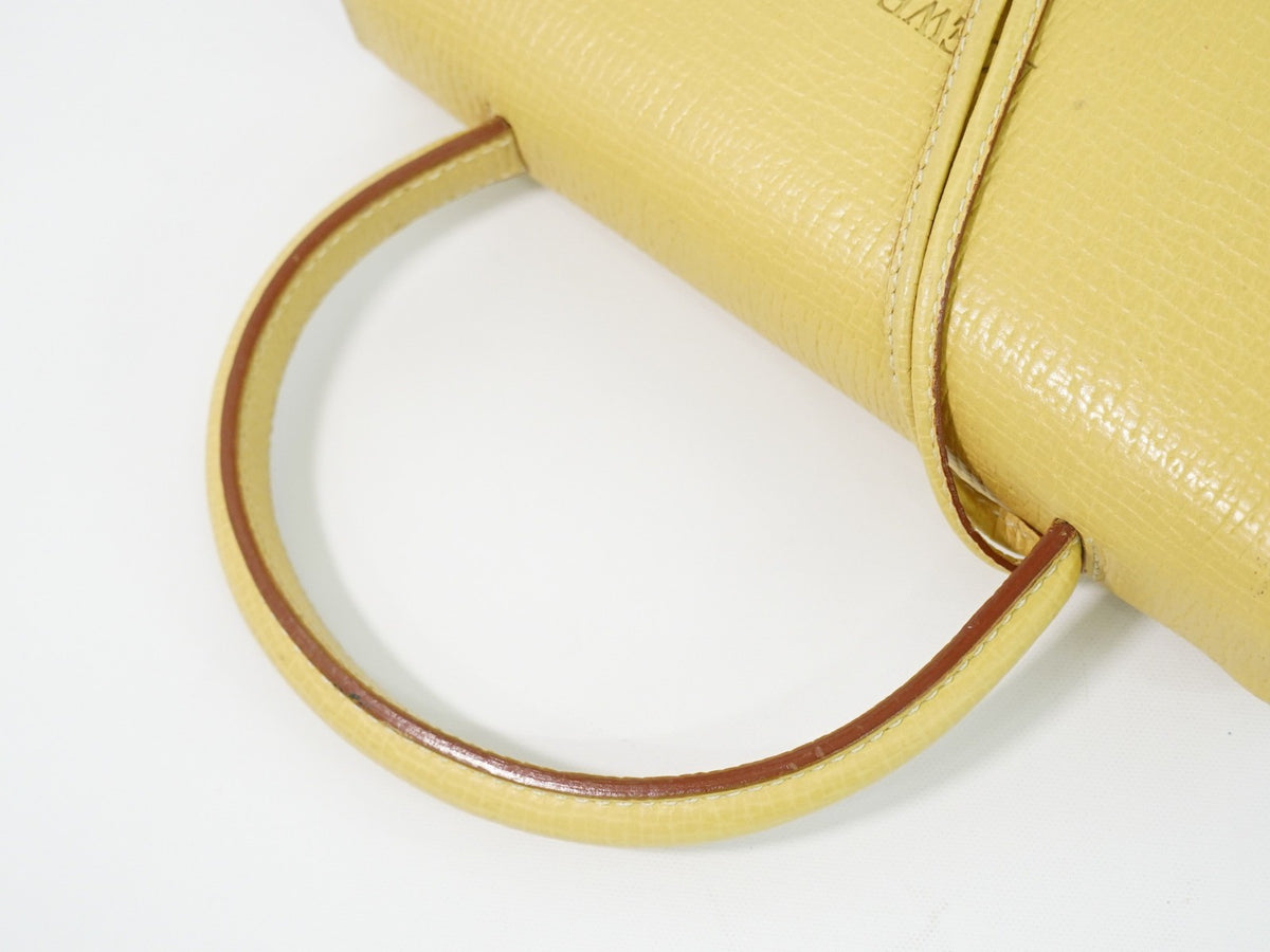Loewe Barcelona Top Handle Leather Yellow Leather Tote Bag Bag (Pre-Owned)