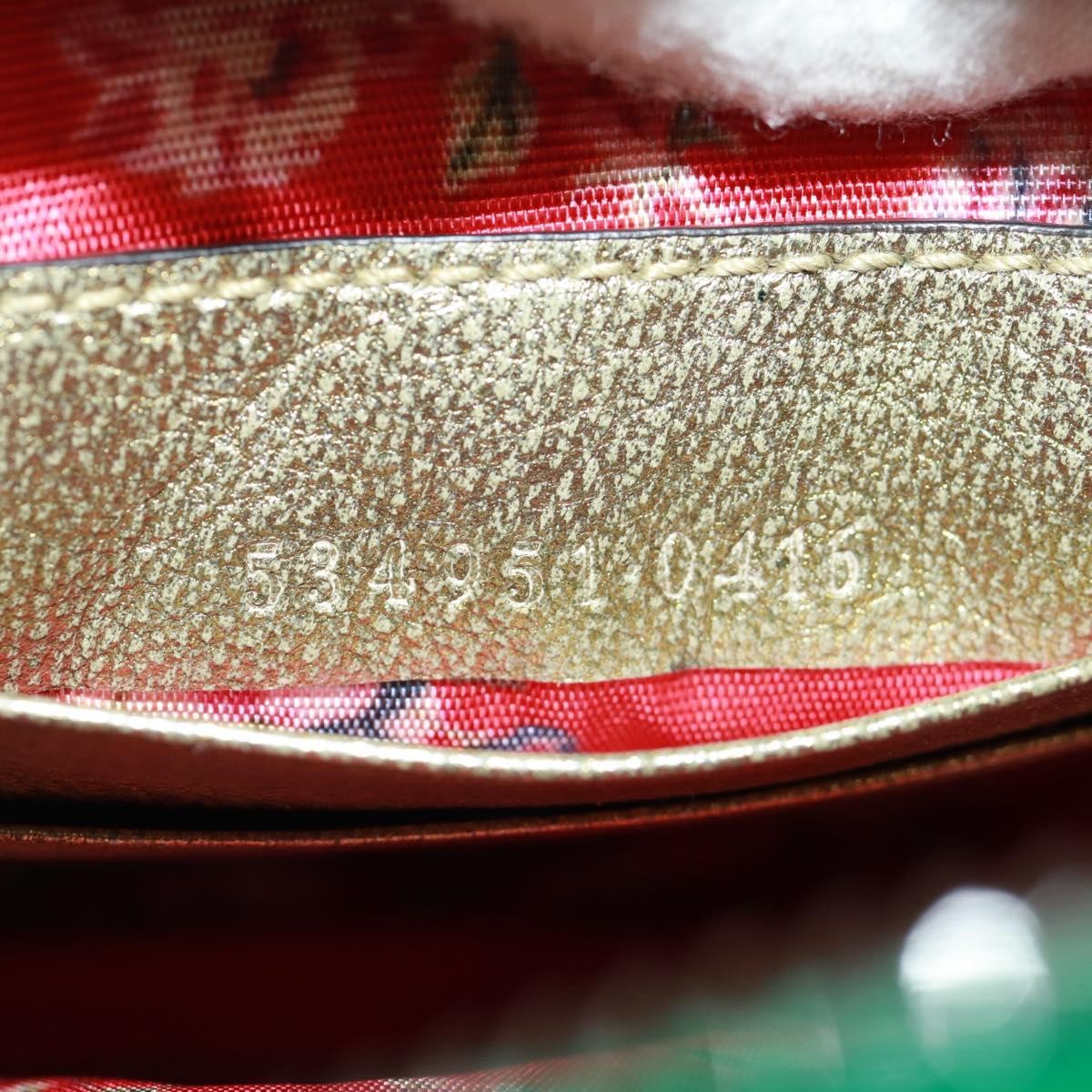 Gucci Trapuntata Camera Quilted Laminated Leather Red Leather Shoulder Bag Bag (Pre-Owned)