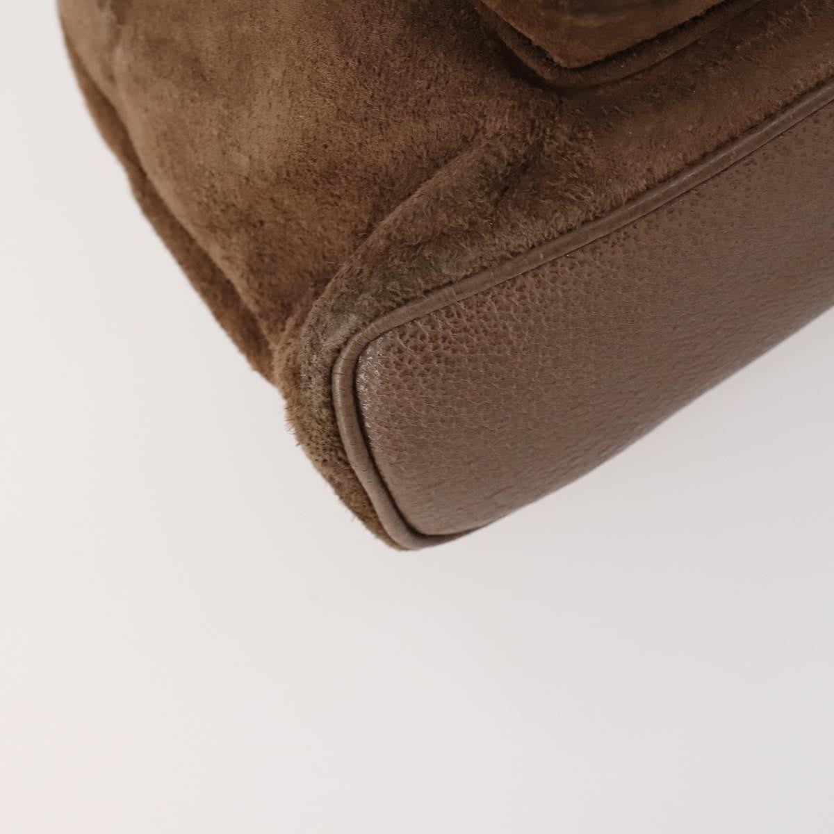 Gucci Gucci Bamboo Daim Brown Suede Backpack Bag (Pre-Owned)
