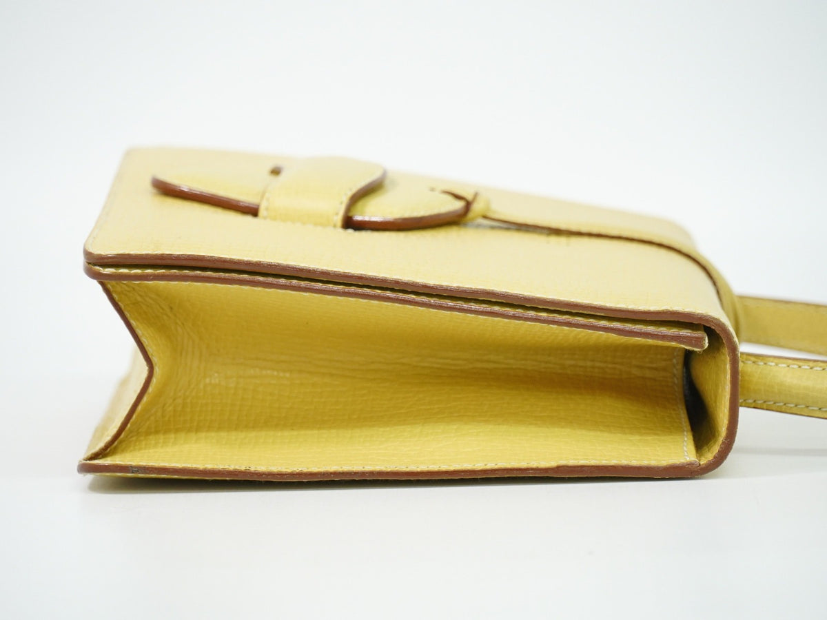 Loewe Barcelona Top Handle Leather Yellow Leather Tote Bag Bag (Pre-Owned)