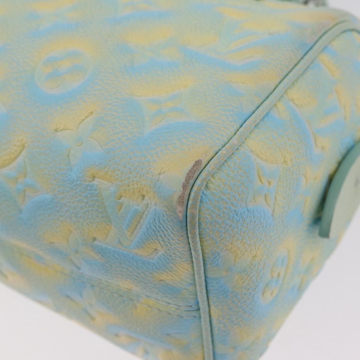 Louis Vuitton Speedy Bandouliere Stardust Monogram Empreinte Leather Green Leather Handbag (Pre-Owned)