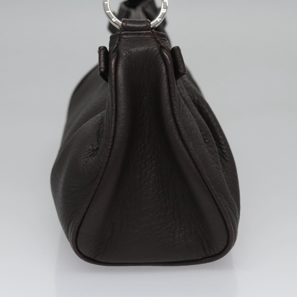 Bvlgari Handbag Leather Brown Leather Handbag (Pre-Owned)