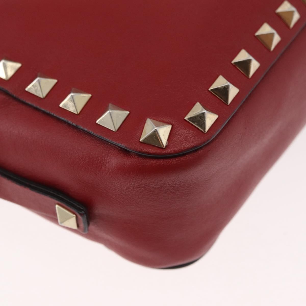 Valentino Garavani Rockstud Camera Leather Red Leather Shoulder Bag Bag (Pre-Owned)