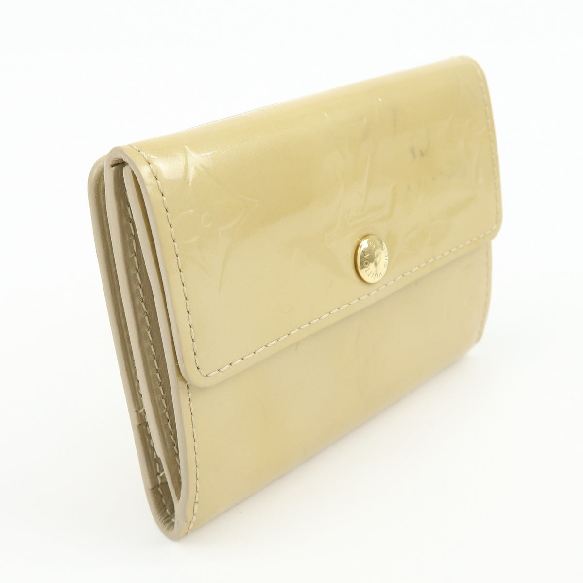 Louis Vuitton Ludlow Vernis Beige Patent_Leather Wallets Accessory (Pre-Owned)