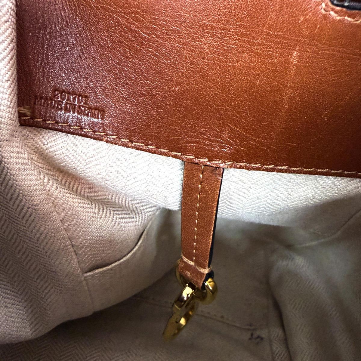 Loewe Hammock Leather Brown Leather Handbag (Pre-Owned)
