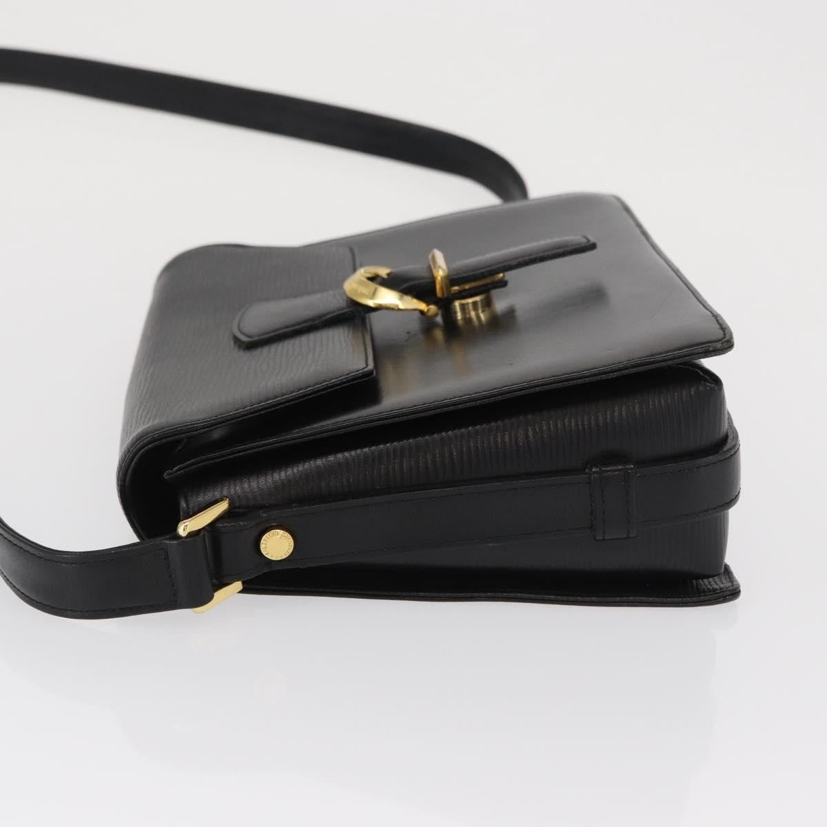 Valentino Garavani Vintage Leather Black Leather Shoulder Bag Bag (Pre-Owned)
