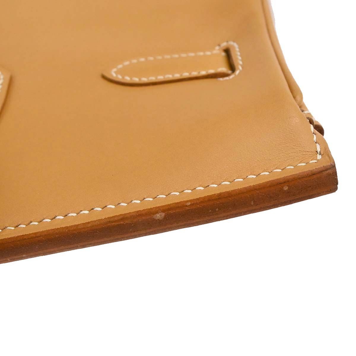 Hermes Hac Birkin Brown Vache Natural With Gold Hardware Neutral Leather Handbag (Pre-Owned)