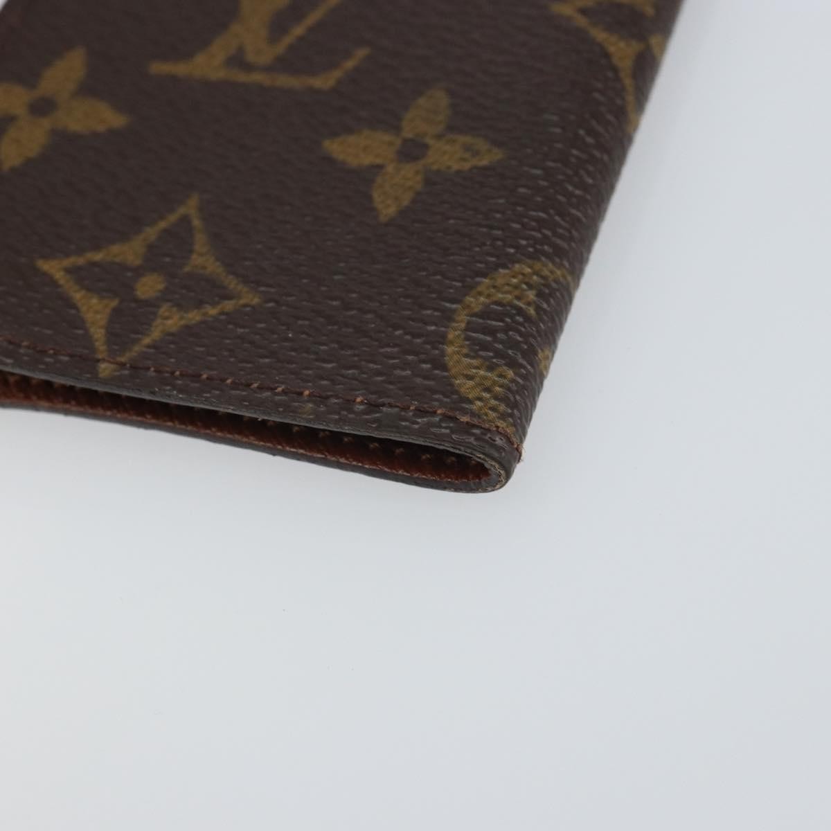 Louis Vuitton Porte Cartes Pression Card Case Monogram Canvas Brown Canvas Card Holders Accessory (Pre-Owned)