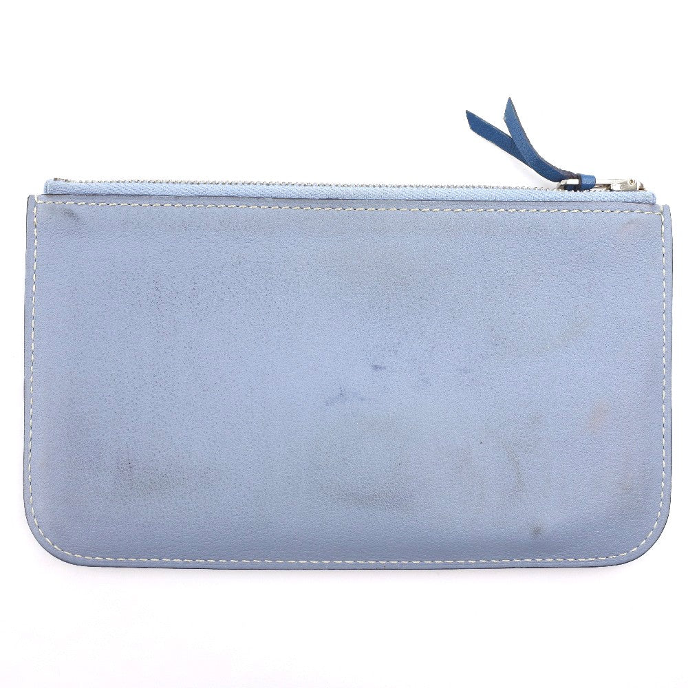 Hermes Dogon Duo Combined Leather Blue Calfskin Wallets Accessory (Pre-Owned)