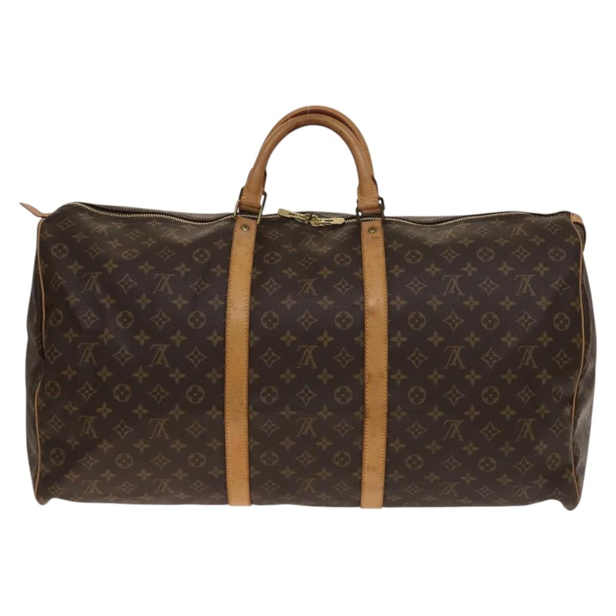 Louis Vuitton Keepall Monogram Canvas Brown Canvas Bag (Pre-Owned)