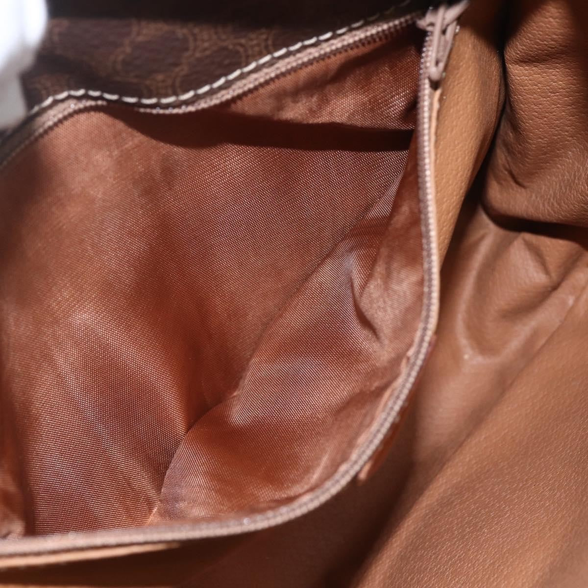 Celine Macadam Shoulder Pvc Leather Brown Pvc Shoulder Bag Bag (Pre-Owned)