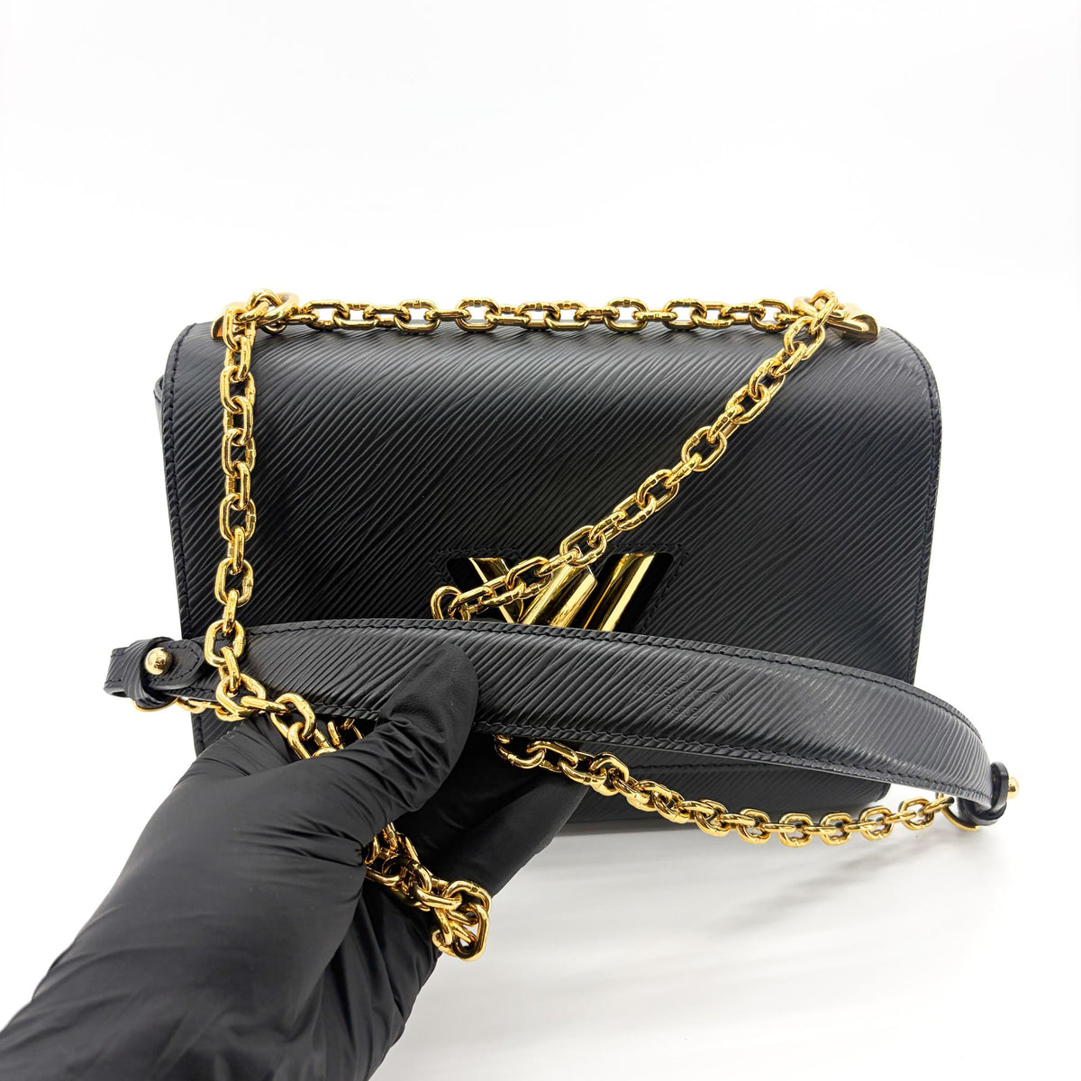 Louis Vuitton Twist Epi Leather Black Leather Handbag (Pre-Owned)