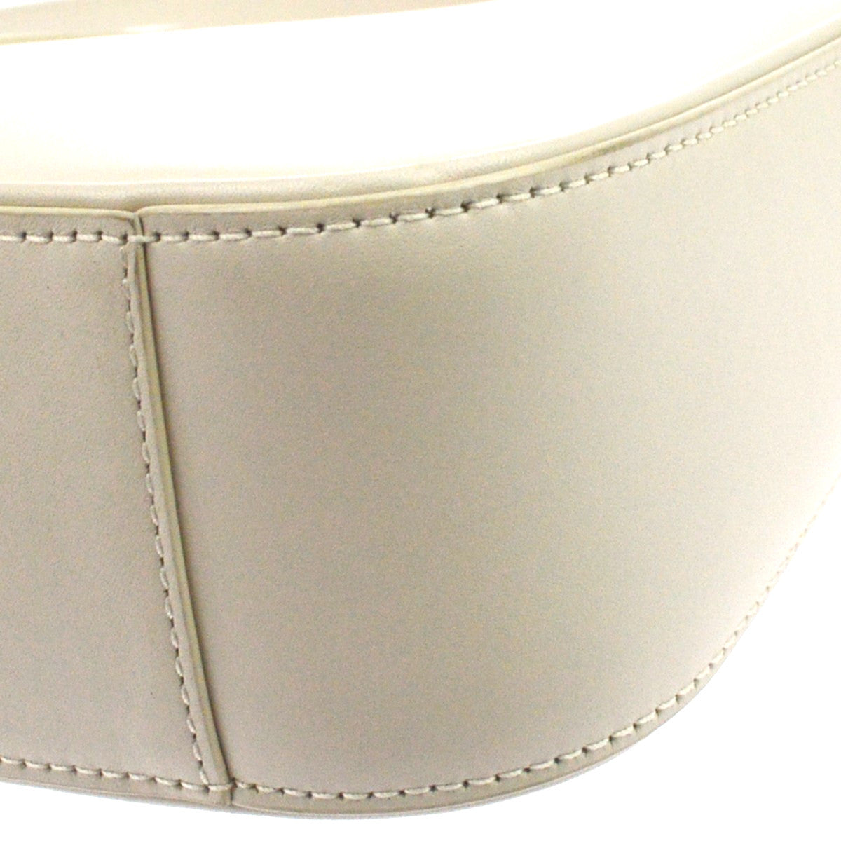 Saint Laurent Le 5 A 7 Hobo Leather White Leather Shoulder Bag Bag (Pre-Owned)