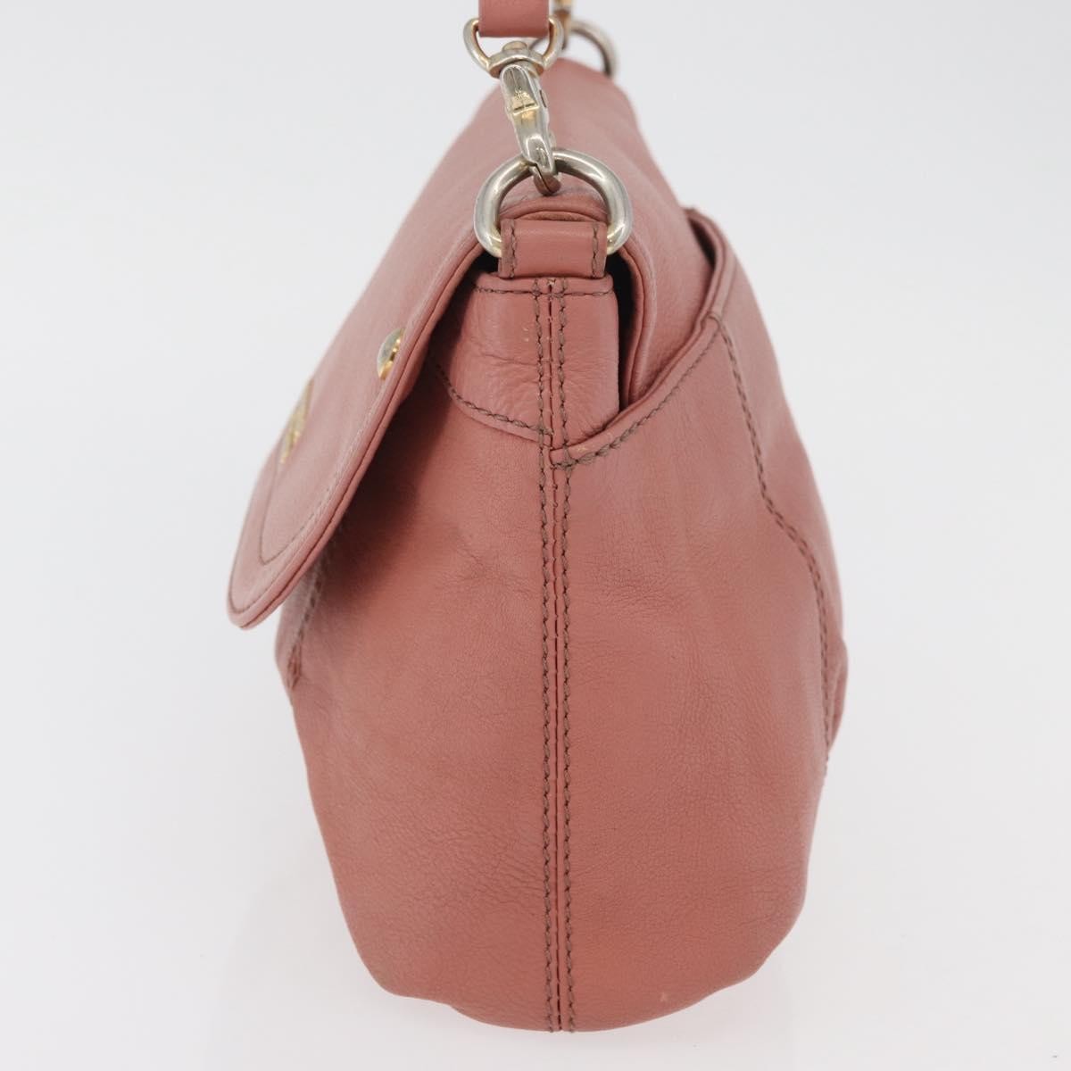 Burberry Blue Label Nylon Pink Leather Shoulder Bag Bag (Pre-Owned)