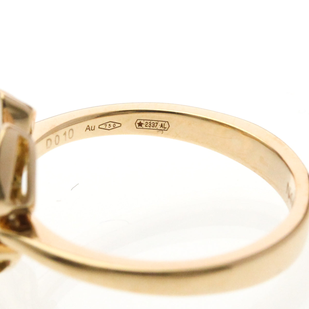 Bvlgari Fiorever 18K White Gold And Pave Diamonds Gold Pink_Gold Ring Jewelry (Pre-Owned)