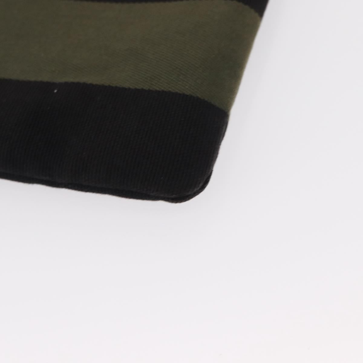 Saint Laurent Beach Zip Canvas Khaki Canvas Clutche & Pouche Bag (Pre-Owned)