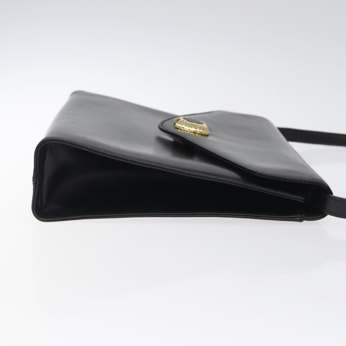 Salvatore Ferragamo Vintage Leather Black Leather Shoulder Bag Bag (Pre-Owned)