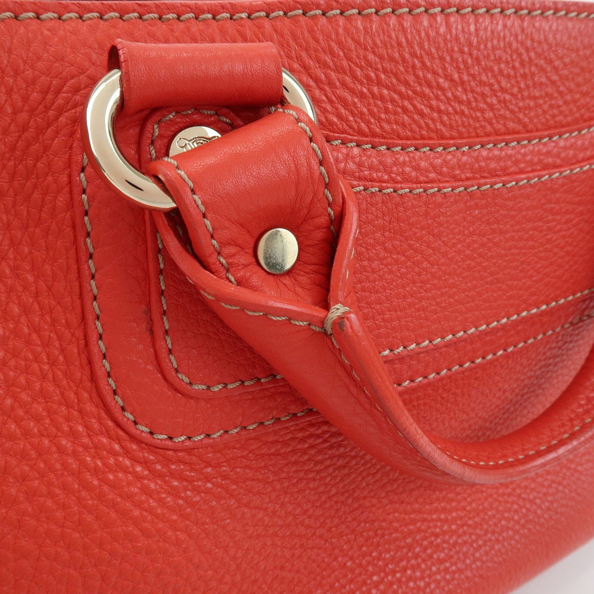 Celine Boogie Calfskin Red Leather Handbag (Pre-Owned)