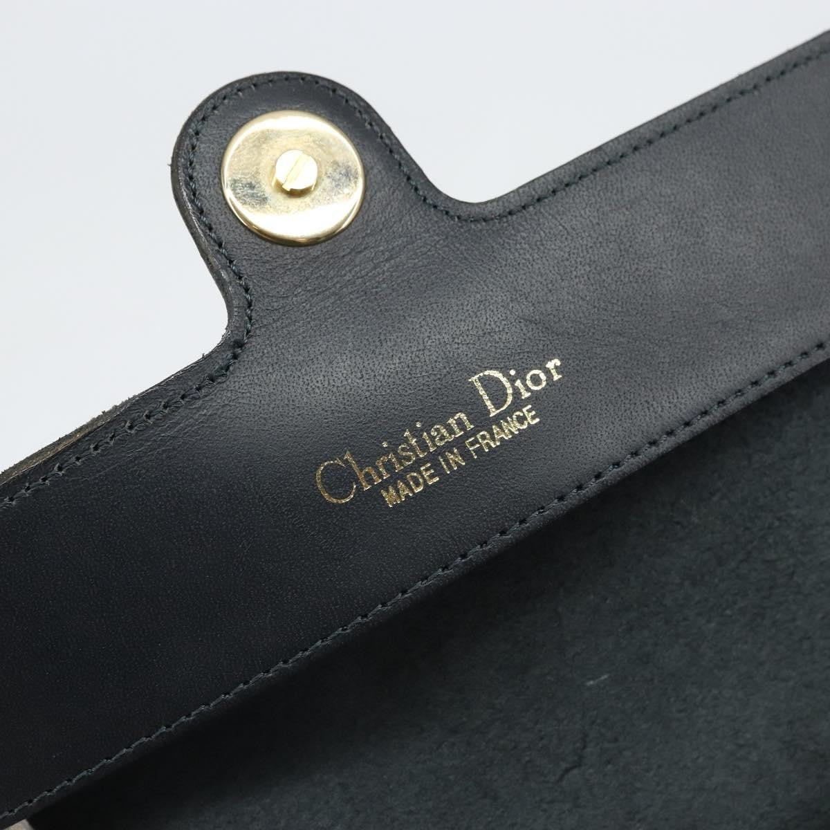 Christian Dior Vintage Honeycomb Flap Coated Canvas Black Pvc Shoulder Bag Bag (Pre-Owned)