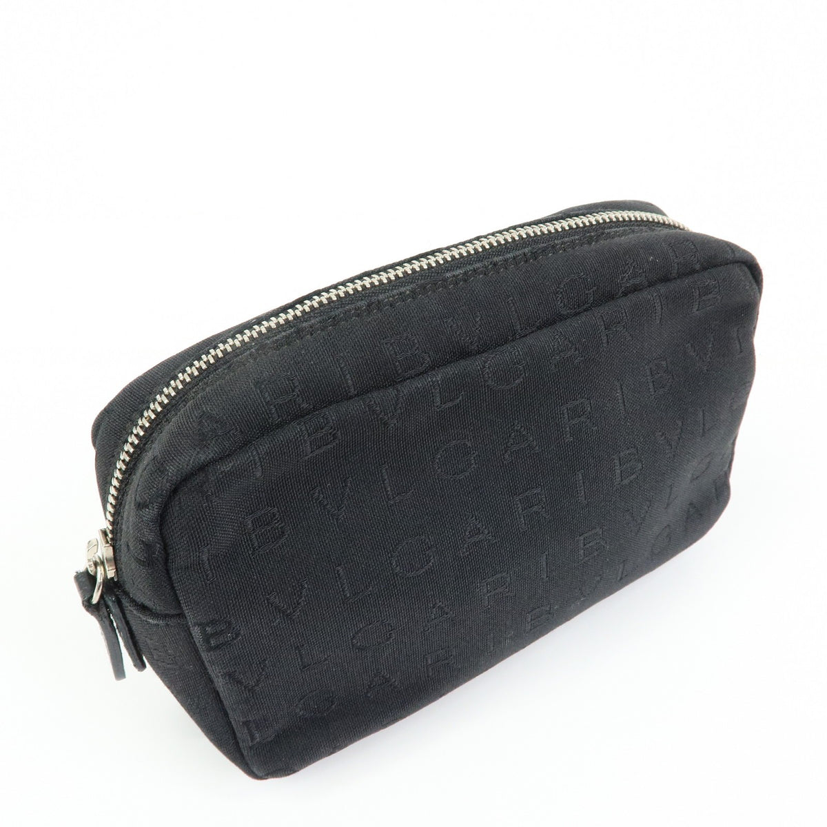 Bvlgari Pouch Canvas Black Canvas Clutche & Pouche Bag (Pre-Owned)