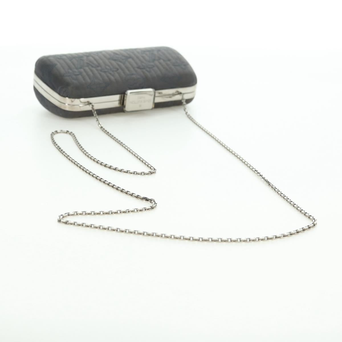 Louis Vuitton Motard Minaudiere Monogram Satin Gray Satin Clutche & Pouche Bag (Pre-Owned)