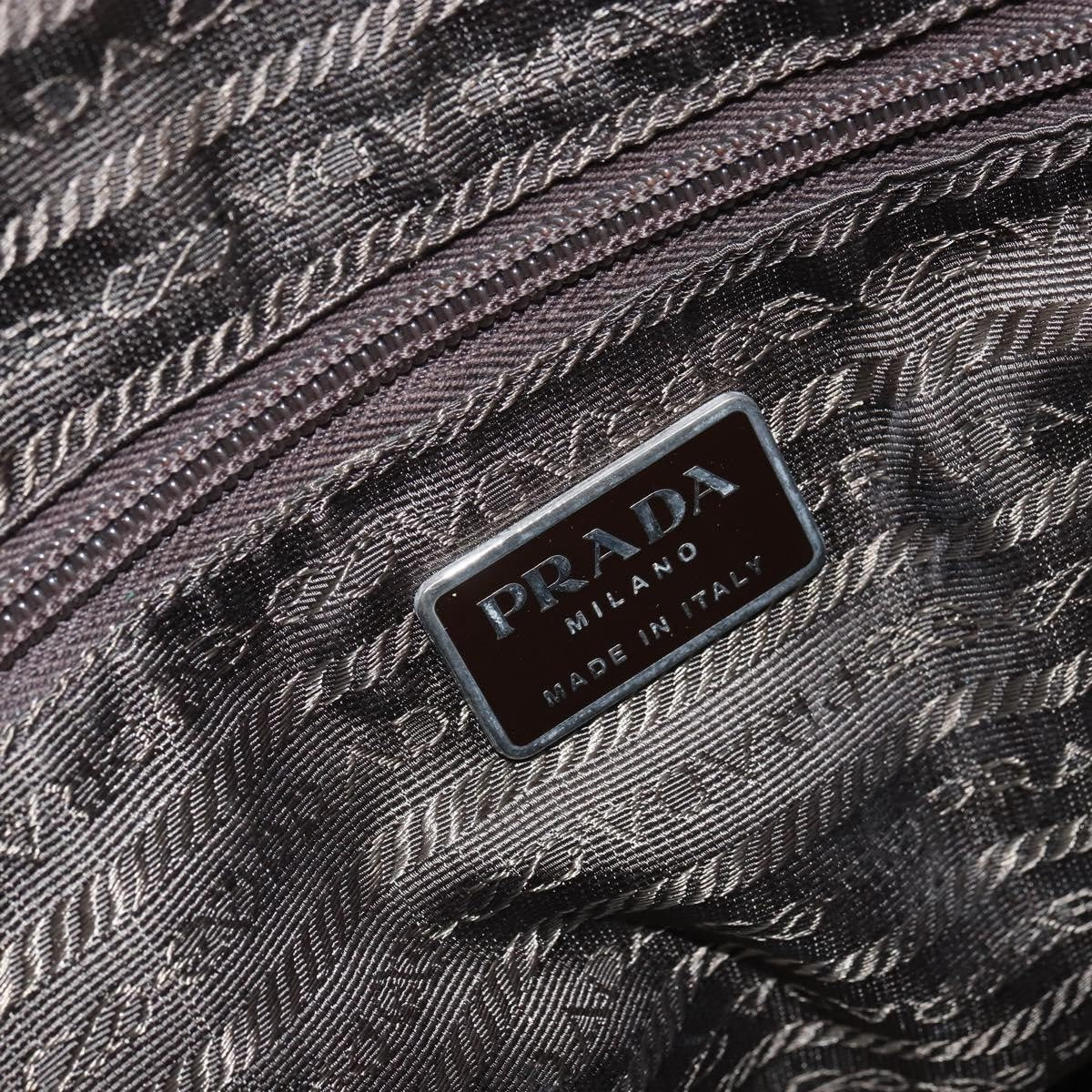 Prada Zip Around Tote Tessuto Khaki Nylon Handbag (Pre-Owned)