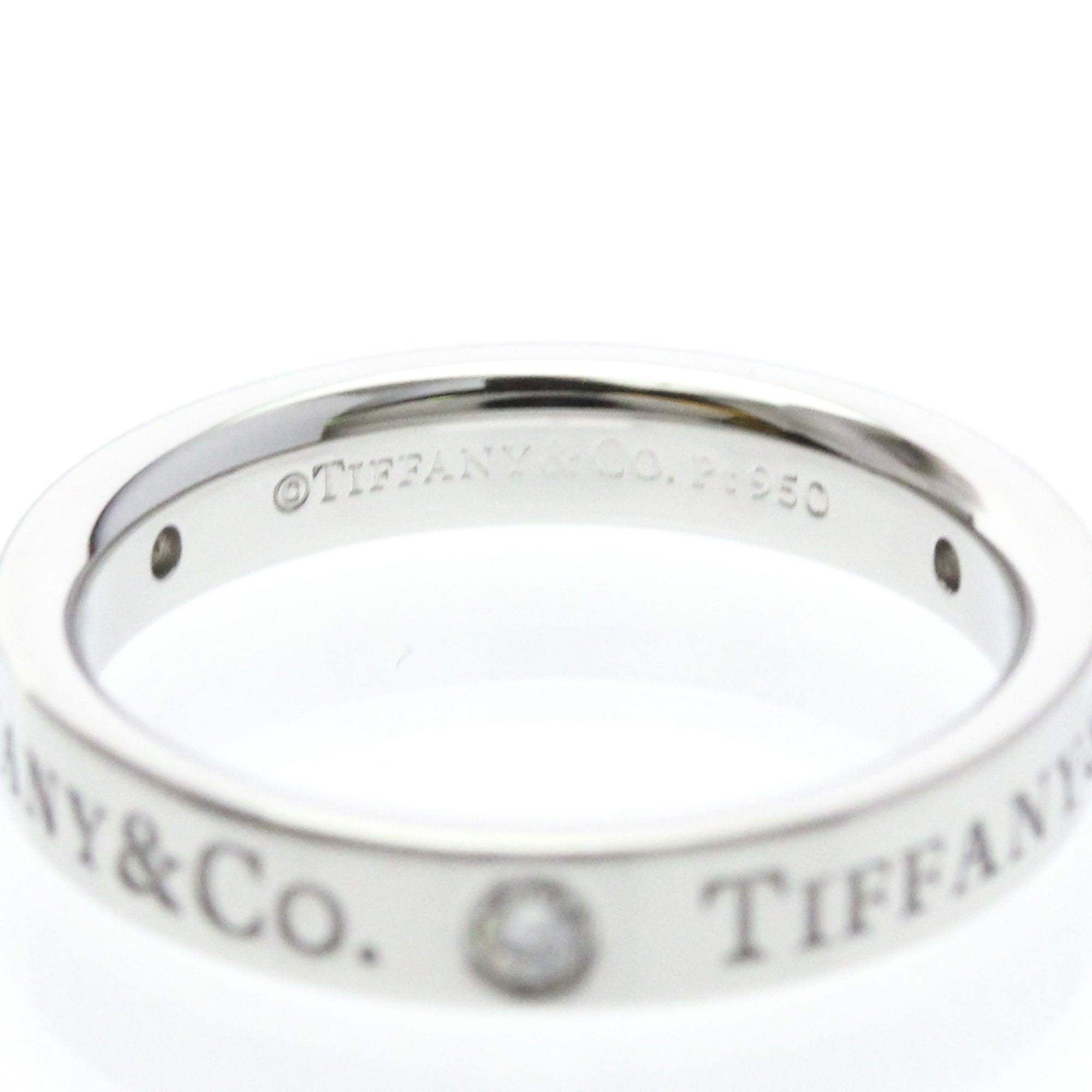Tiffany & Co. Flat Platinum Silver Platinum Ring Jewelry (Pre-Owned)