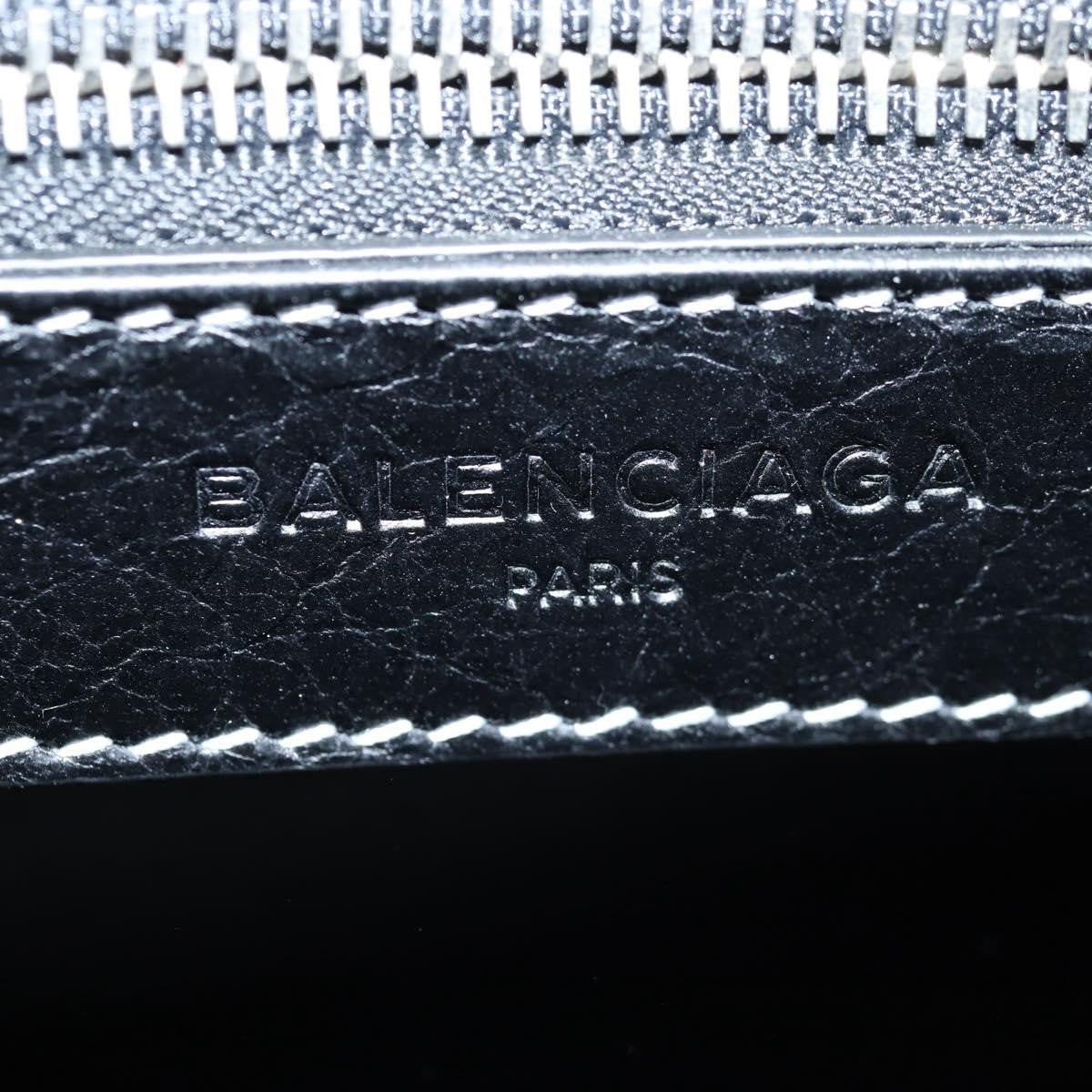 Balenciaga Bazar Convertible Tote Striped Leather Blue Leather Tote Bag Bag (Pre-Owned)