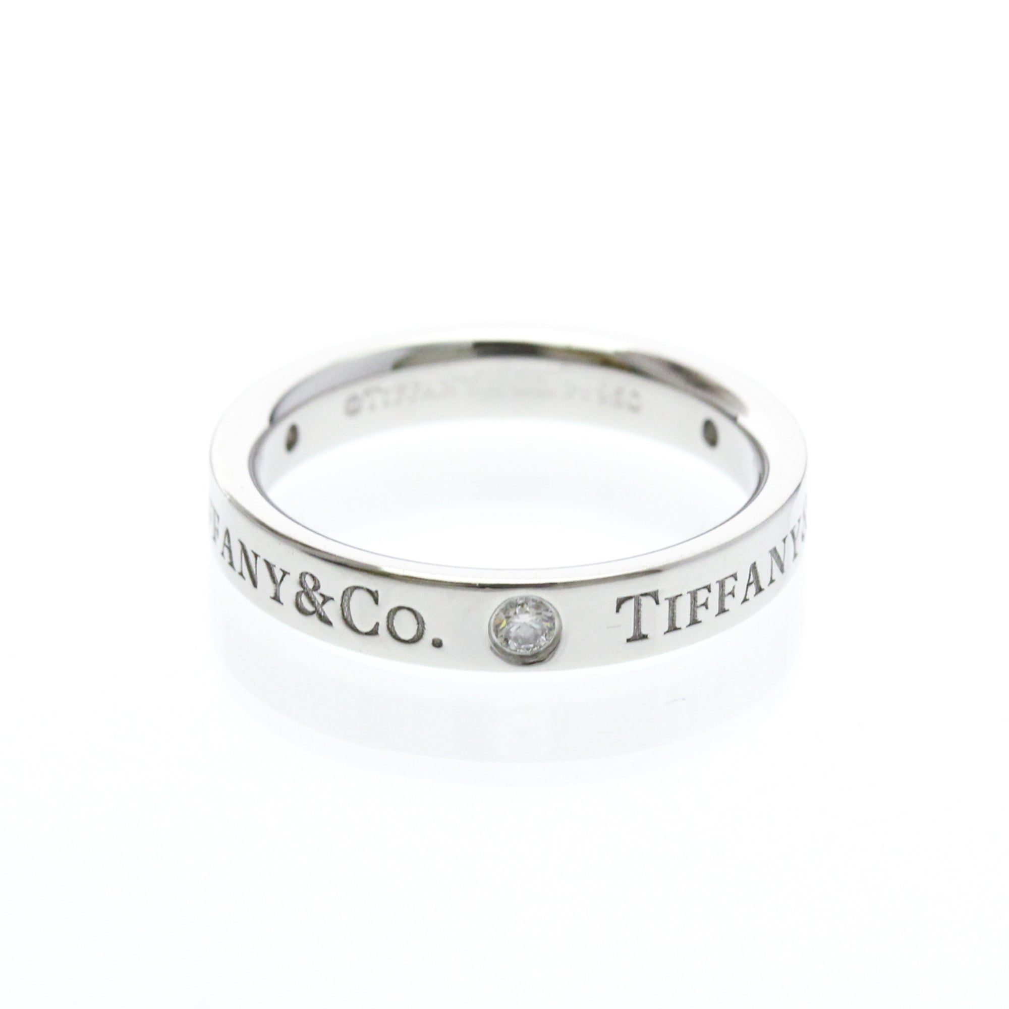 Tiffany & Co. Flat Platinum Silver Platinum Ring Jewelry (Pre-Owned)