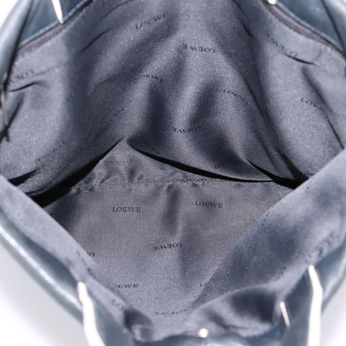 Loewe Tote Leather Black Leather Tote Bag Bag (Pre-Owned)