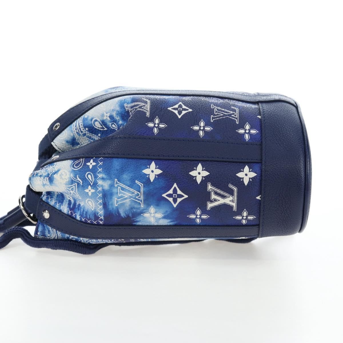 Louis Vuitton Randonnee Limited Edition Monogram Bandana Leather Blue Canvas Shoulder Bag Bag (Pre-Owned)