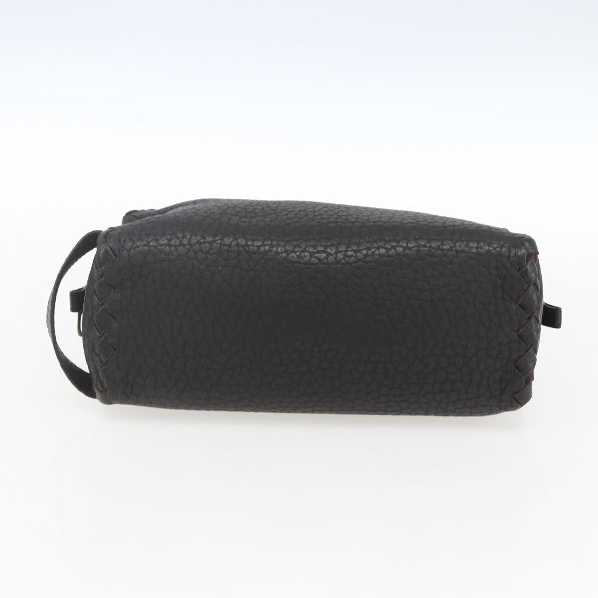 Bottega Veneta Zip Clutch Leather Brown Leather Clutche & Pouche Bag (Pre-Owned)