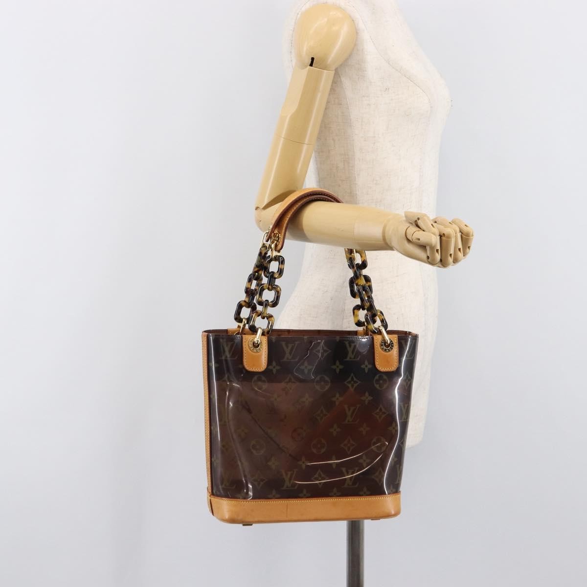 Louis Vuitton Sac Ambre Monogram Vinyl Brown Plastic Handbag (Pre-Owned)