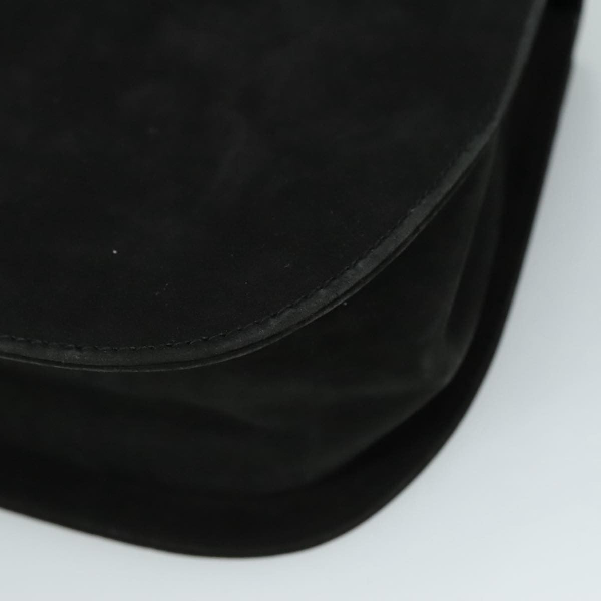 Salvatore Ferragamo Gancini Suede Black Suede Shoulder Bag Bag (Pre-Owned)